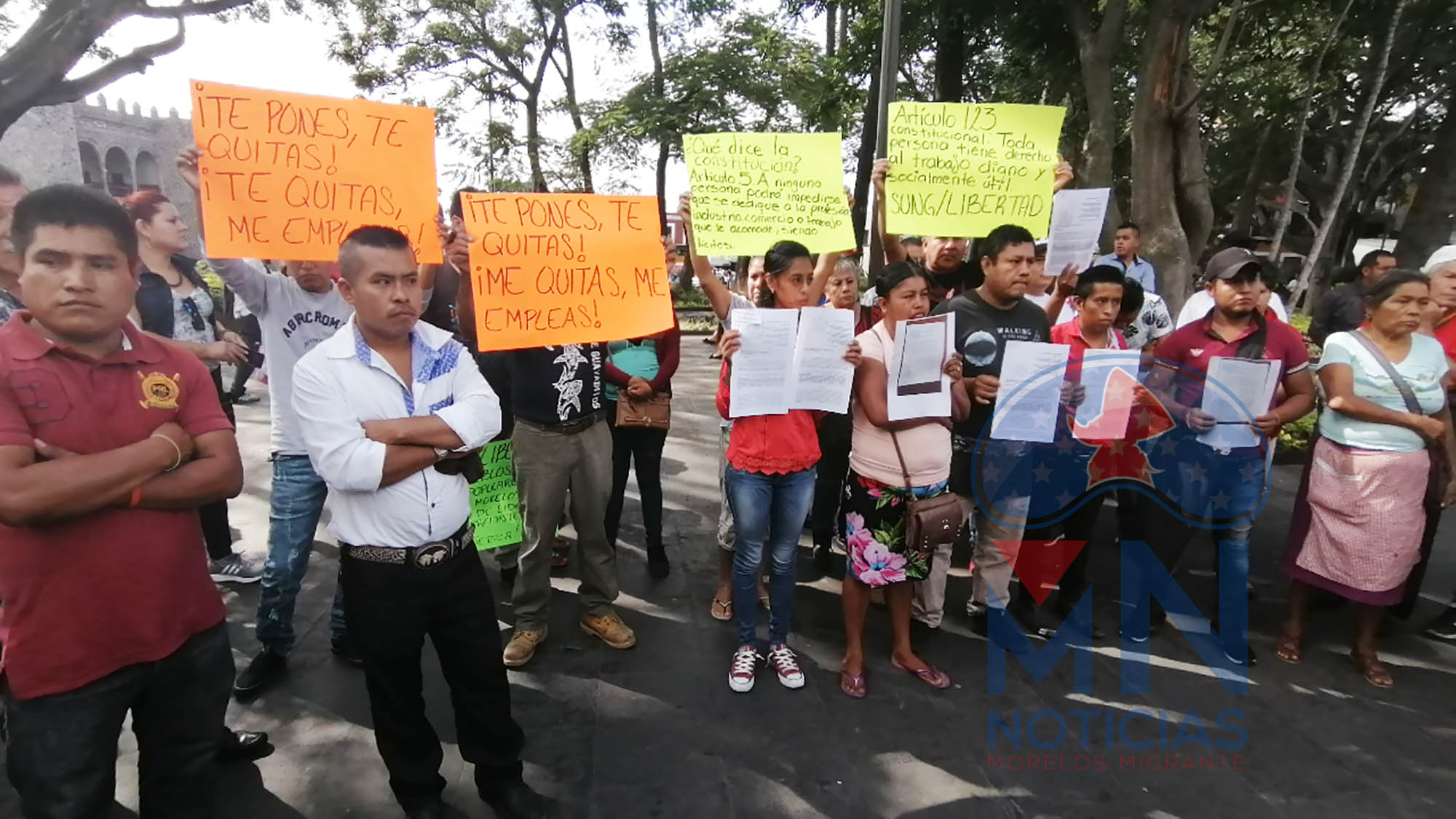 Comerciantes protestan contra alcalde de Cuernavaca Antonio Villalobos. Foto Máximo Cedio