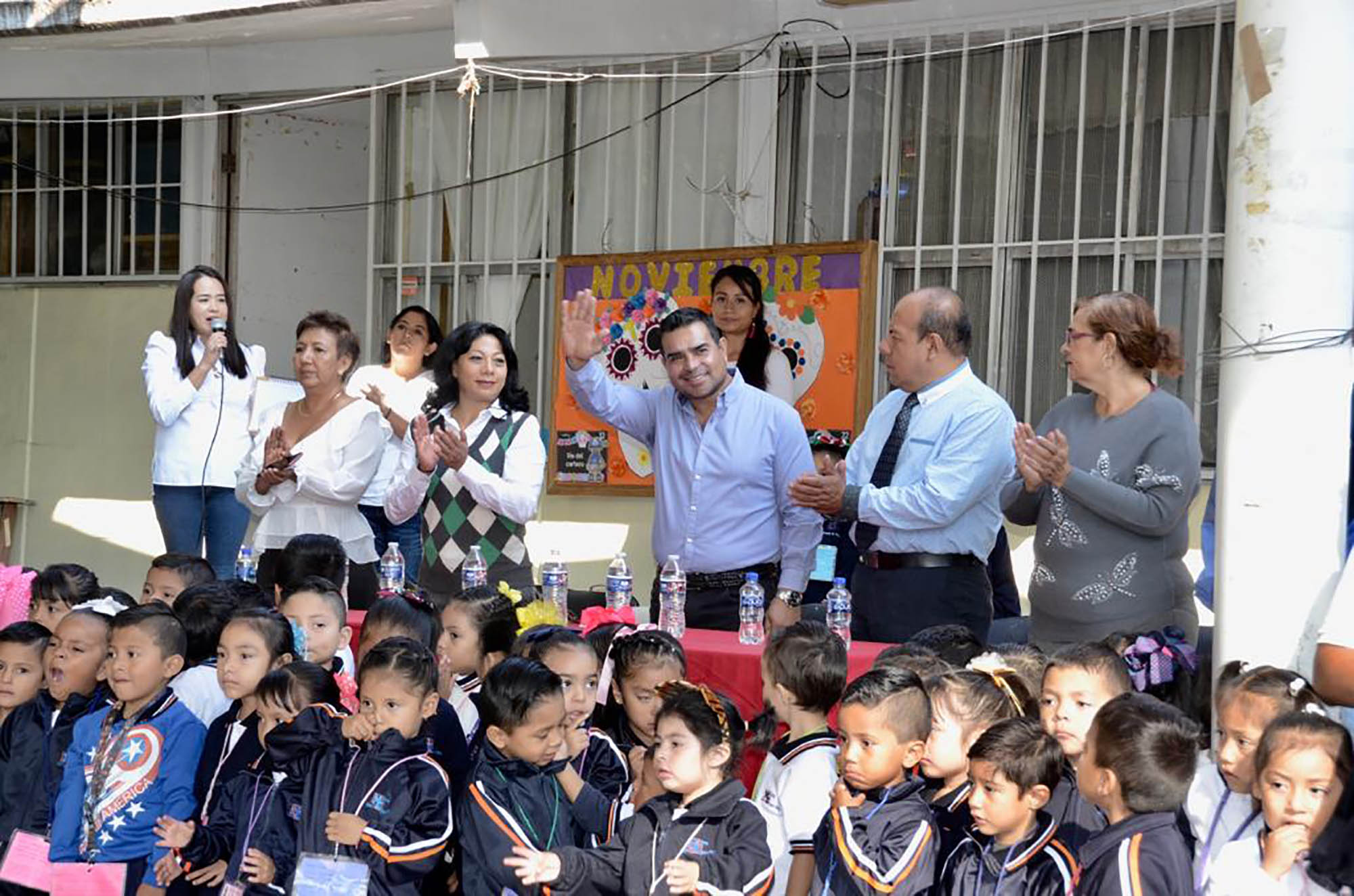 Participa José Casas en Honores a la Bandera en el jardín de niños –  Morelos Migrante