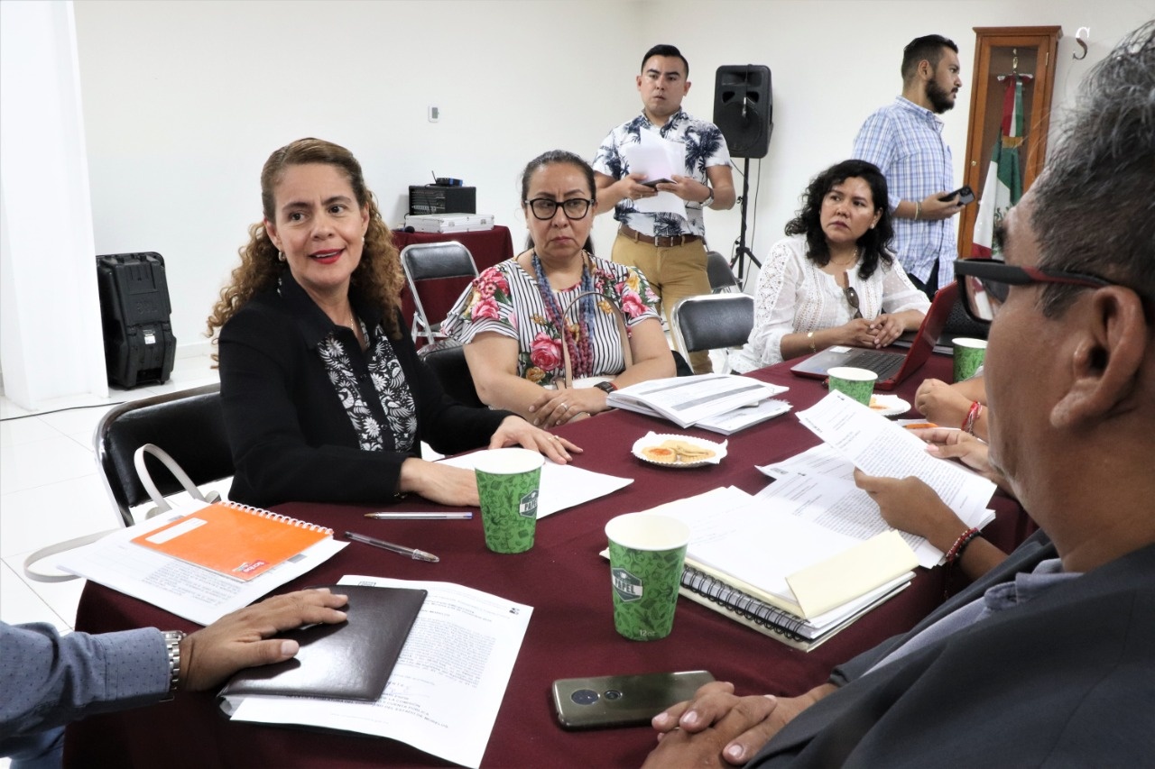 Rosalina Mazari en reunión. Foto cortesía 