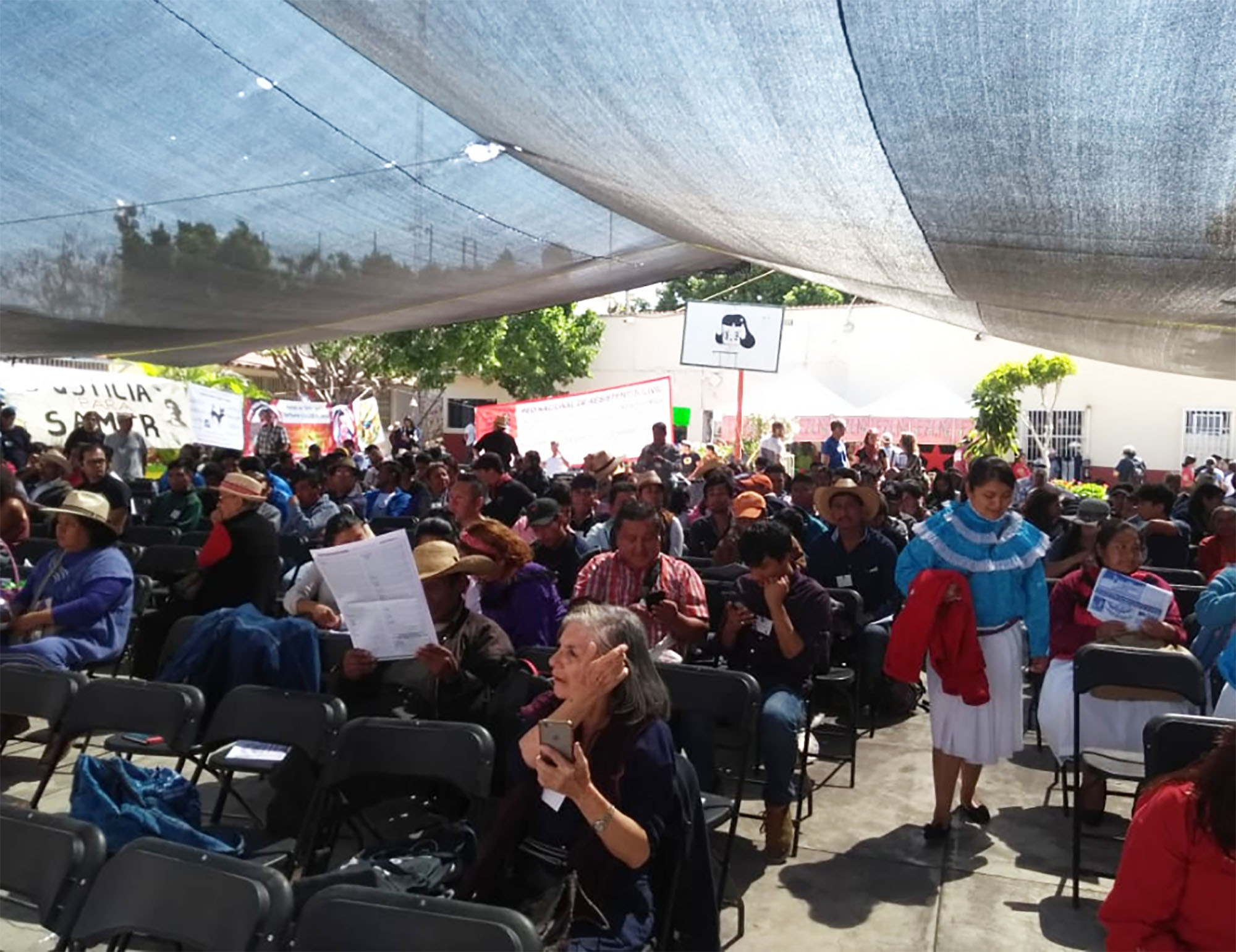 Aspecto de la Asamblea en Amilcingo. Foto Rosy Linares