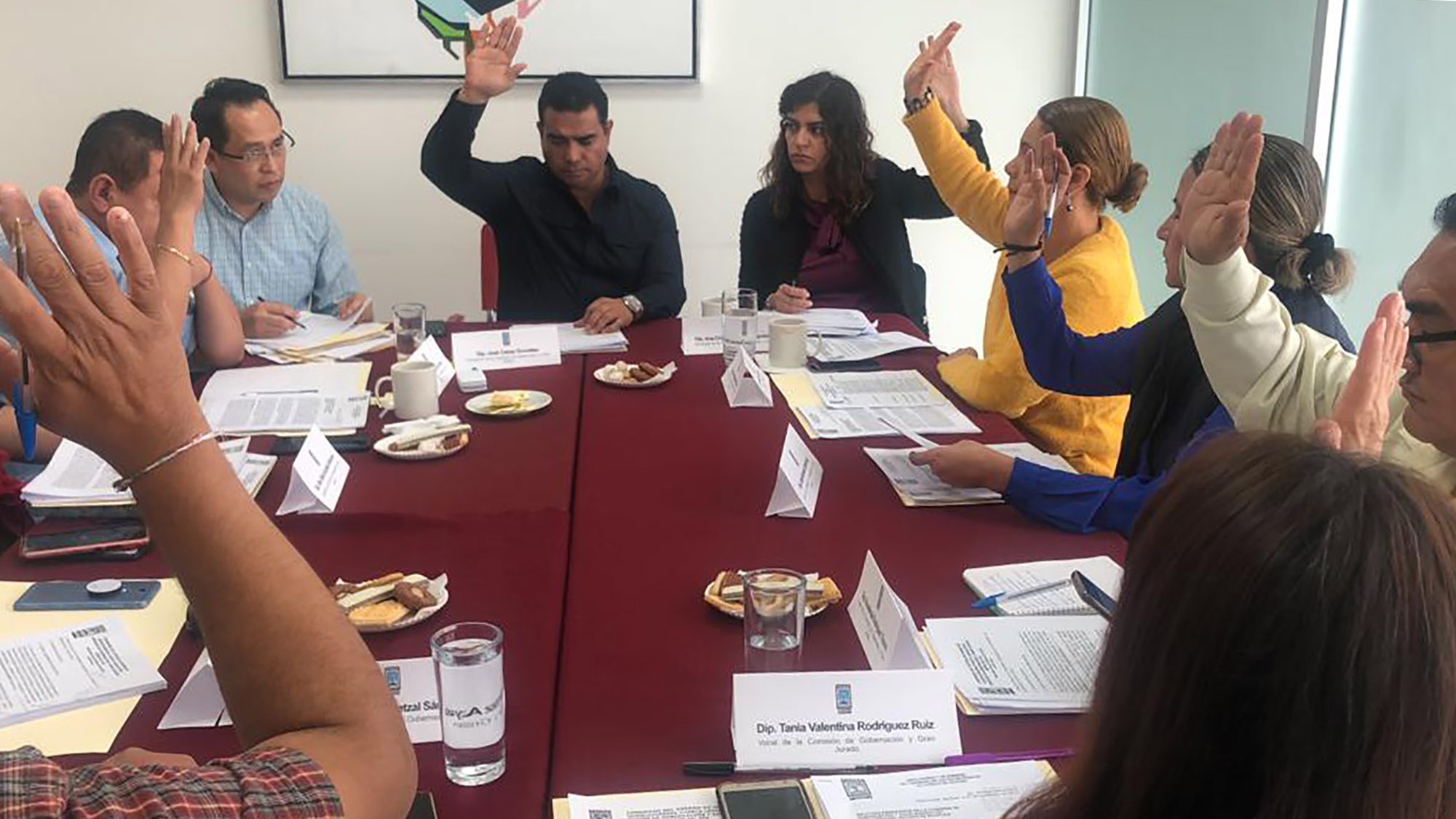 Legisladores votando. Foto cortesía