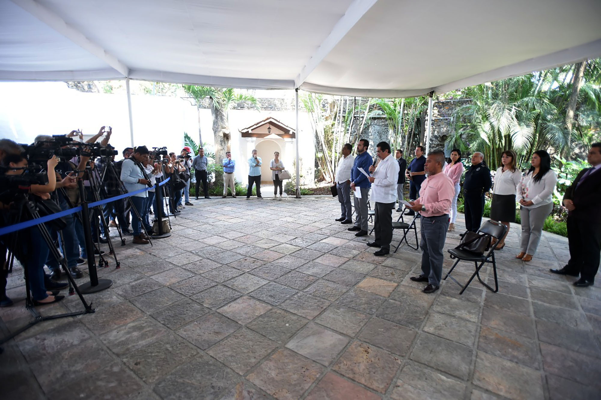 Conferencia de prensa. Foto cortesía