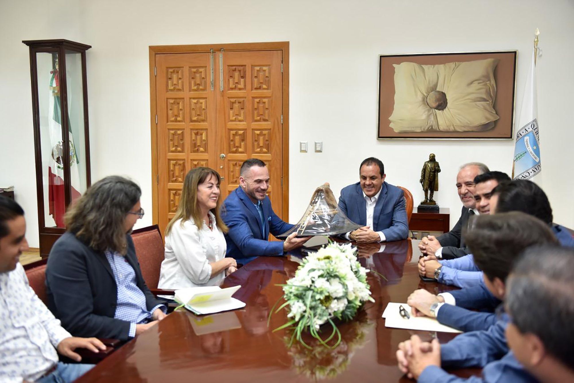 Reunión en la que participó el diputado José Casas. Foto cortesía