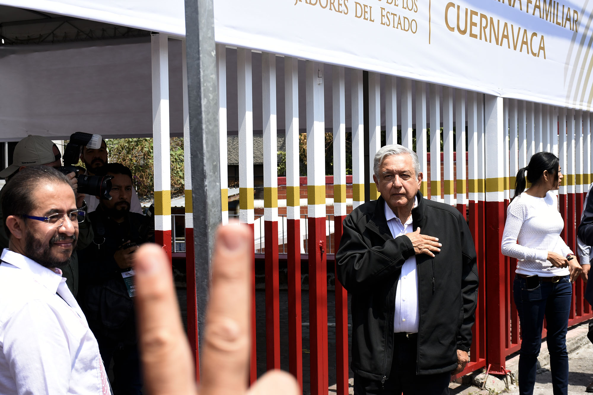 Andrés Manuel López Obrador en Cuernevaca. Foto Máximo Cerdio