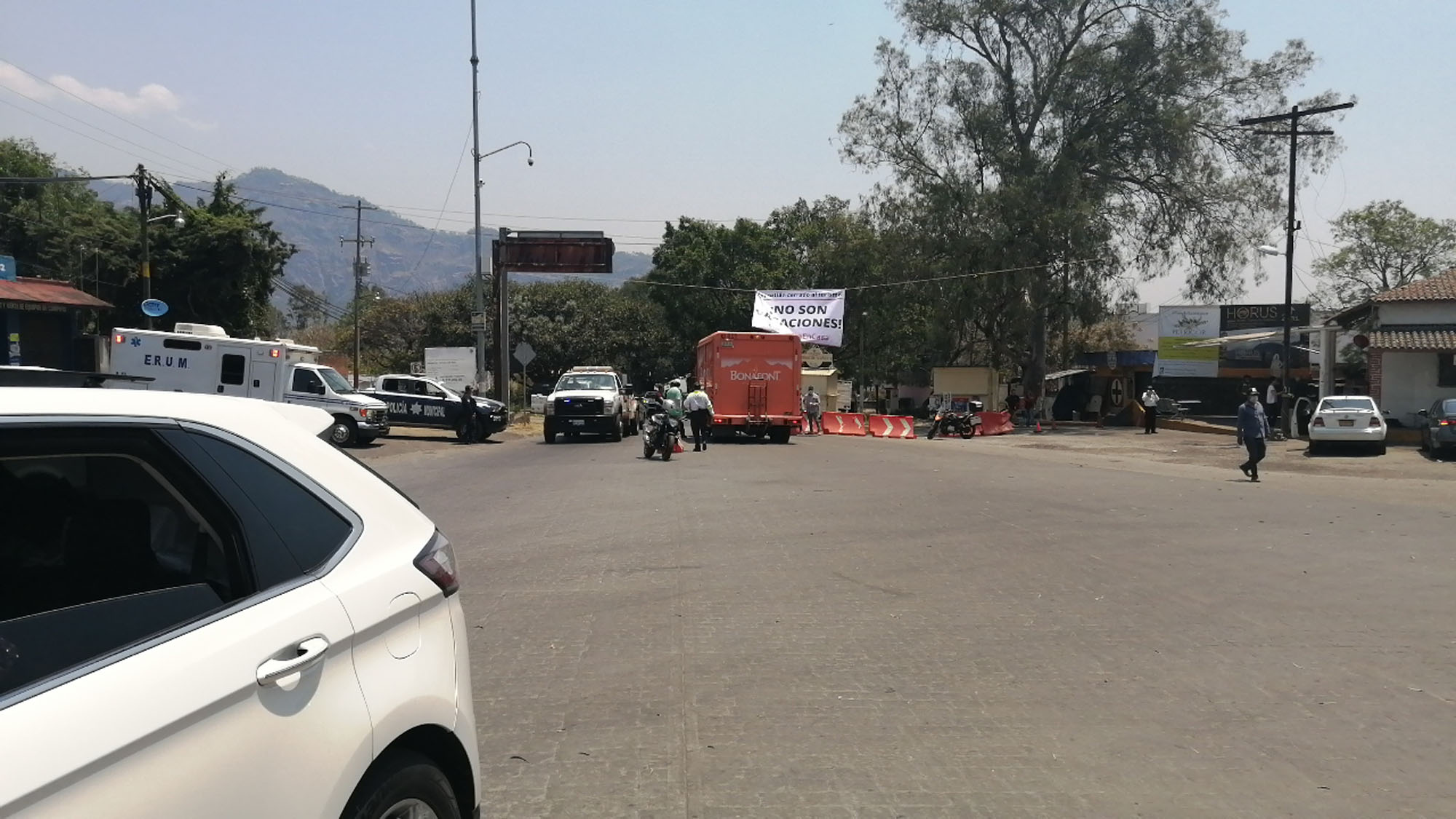 Entrada de municipios en toque de queda. Foto cortesía