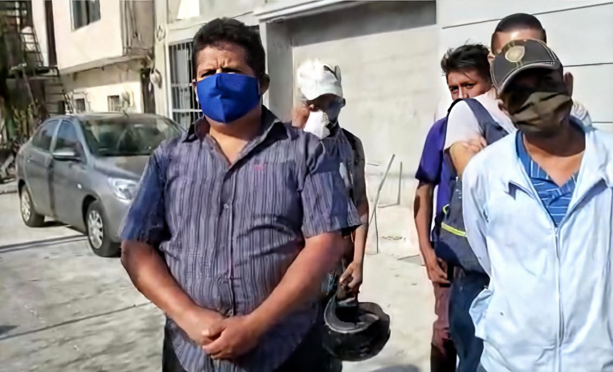 Trabajadores de la obra. Foto cortesía