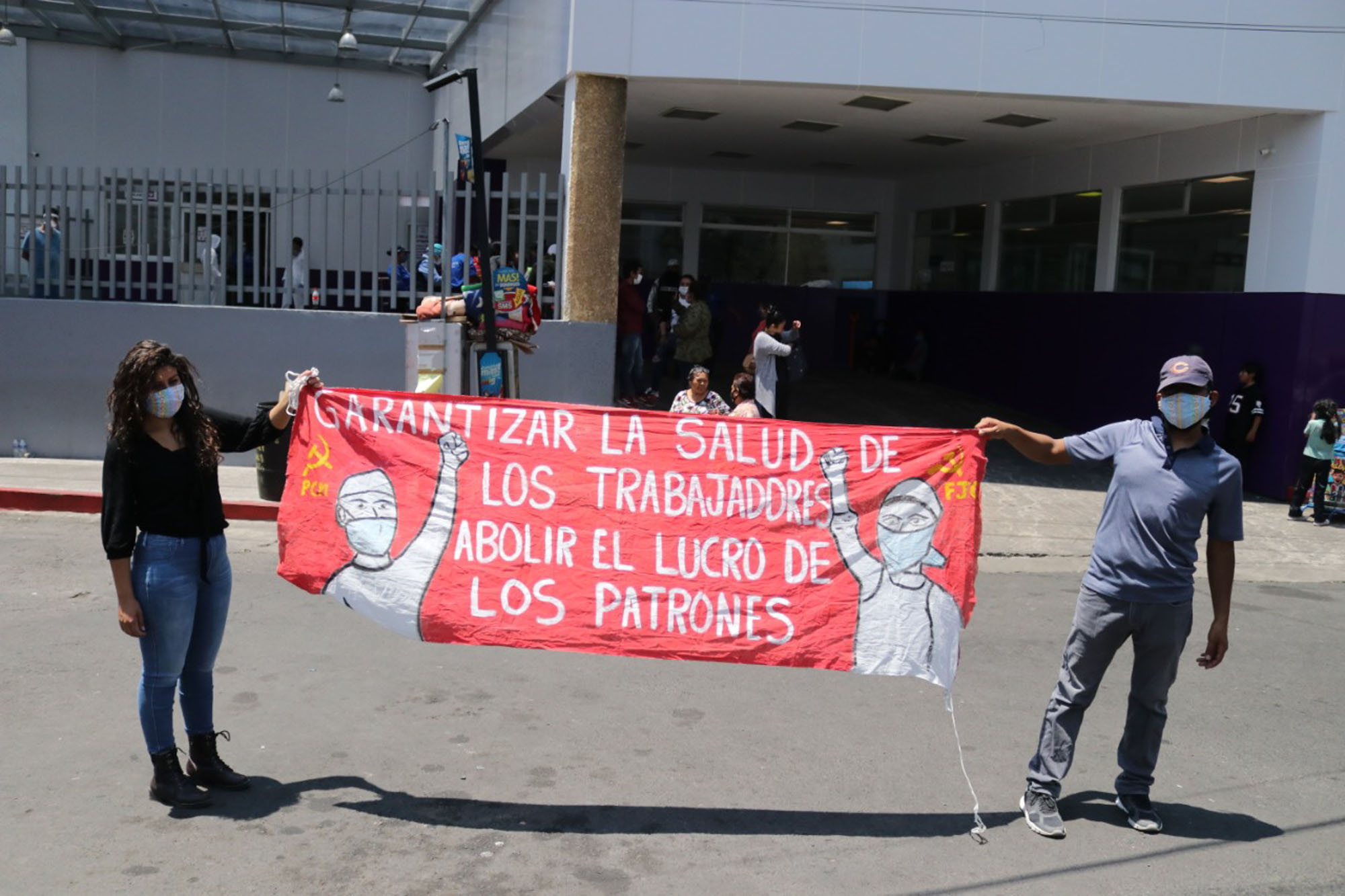 Partido Comunista en protesta. Foto cortesía