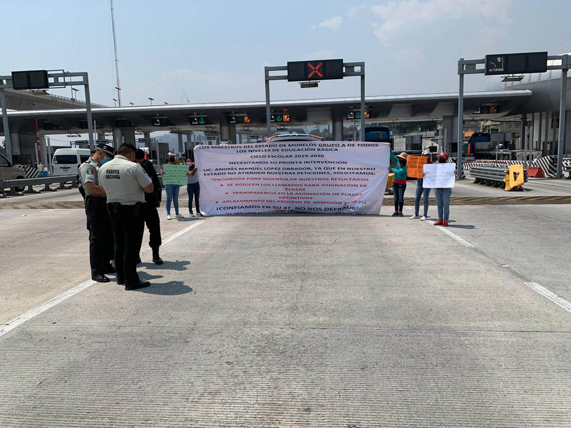 Protesta de Maestros. Foto cortesía