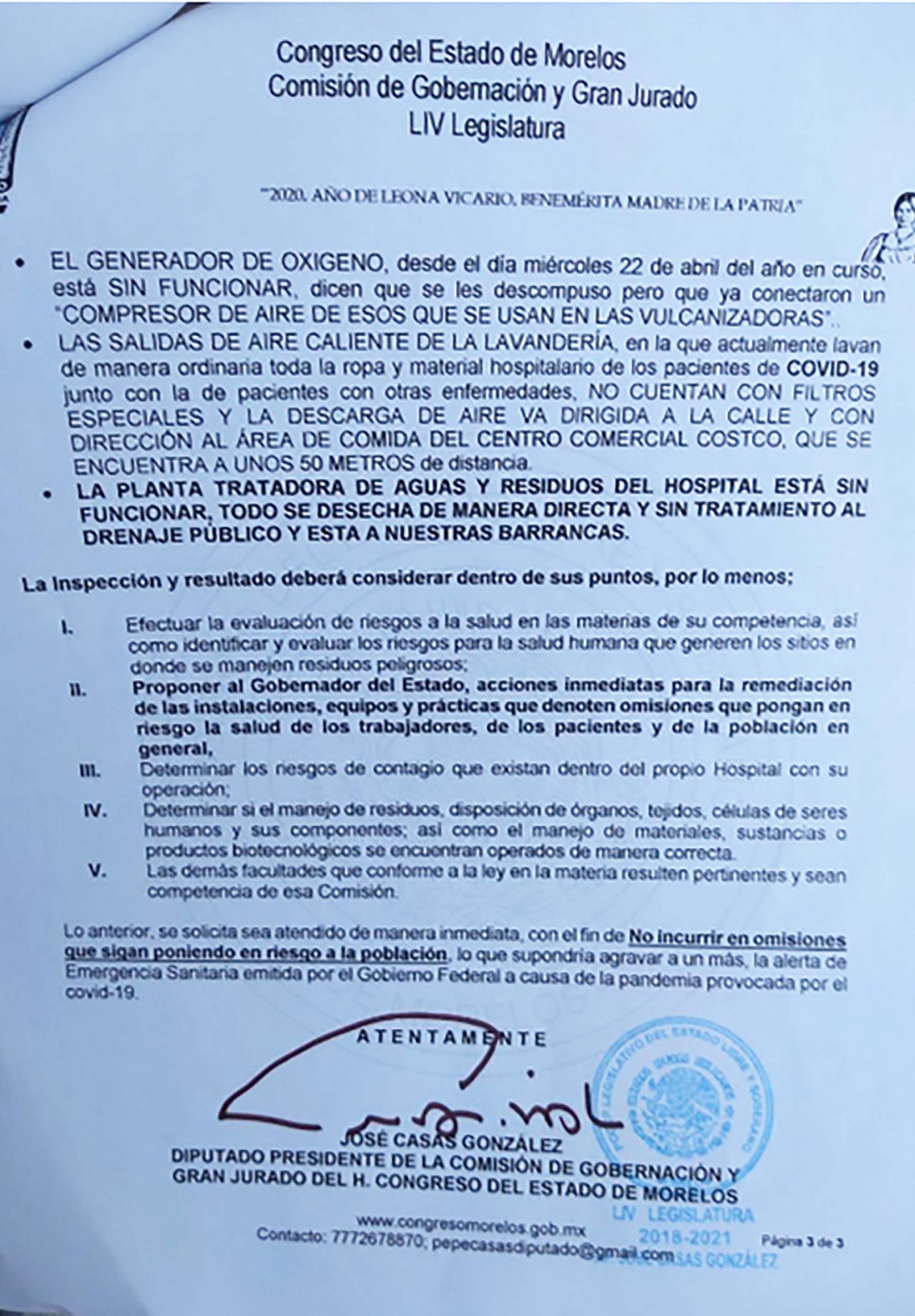 Solicitud. Foto cortesía