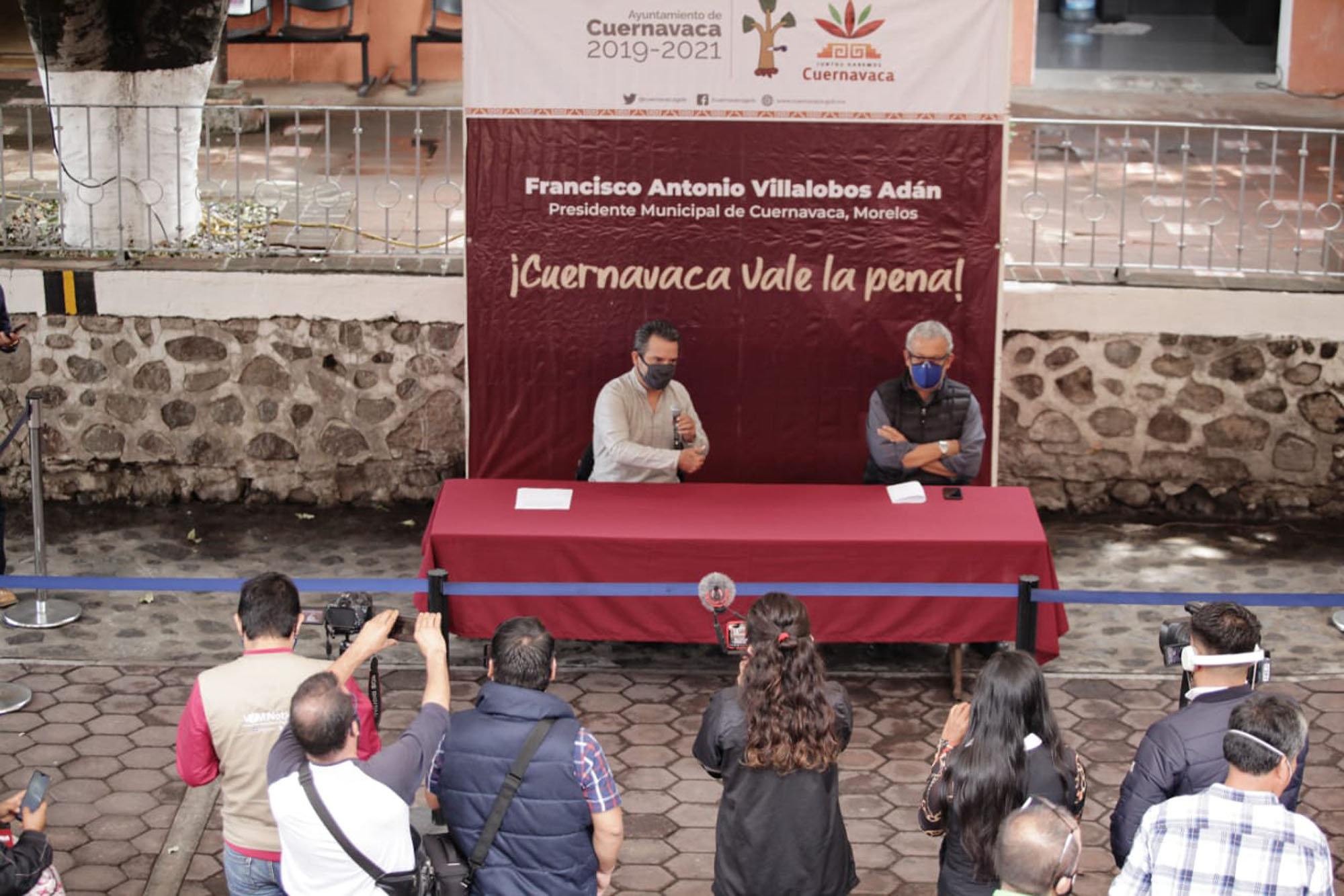 Antonio Villalobos Adán en conferencia de prensa. Foto cortesía