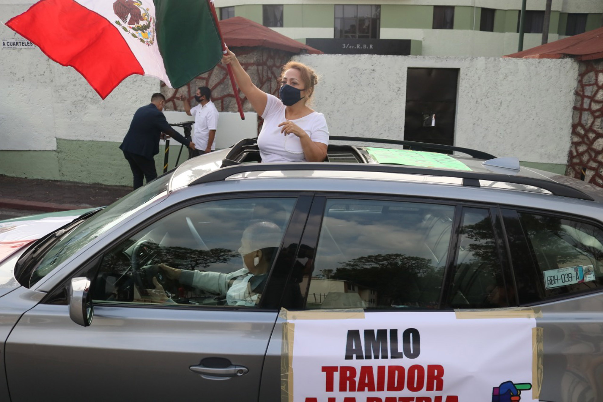 Manifestación Anti-AMLO en Morelos. Foto cortesía