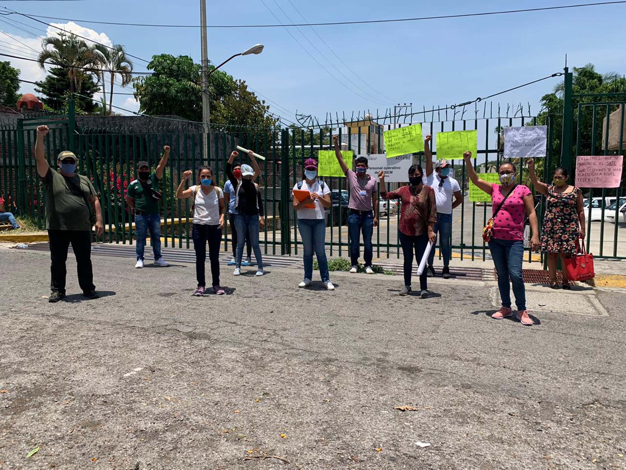 Manifestación de docentes. Foto cortesía