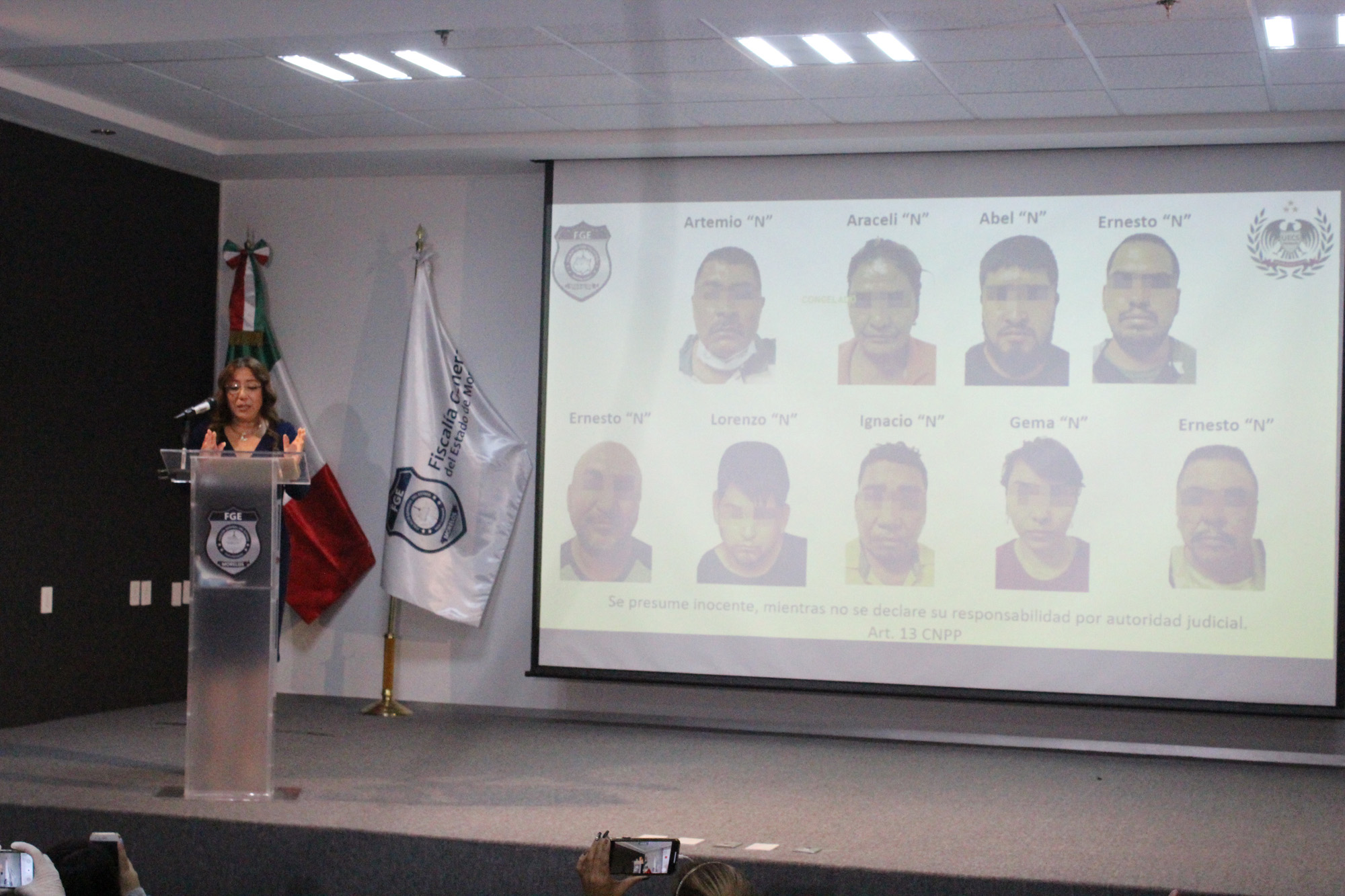 Adriana Pineda Fernández en informe. Foto cortesía