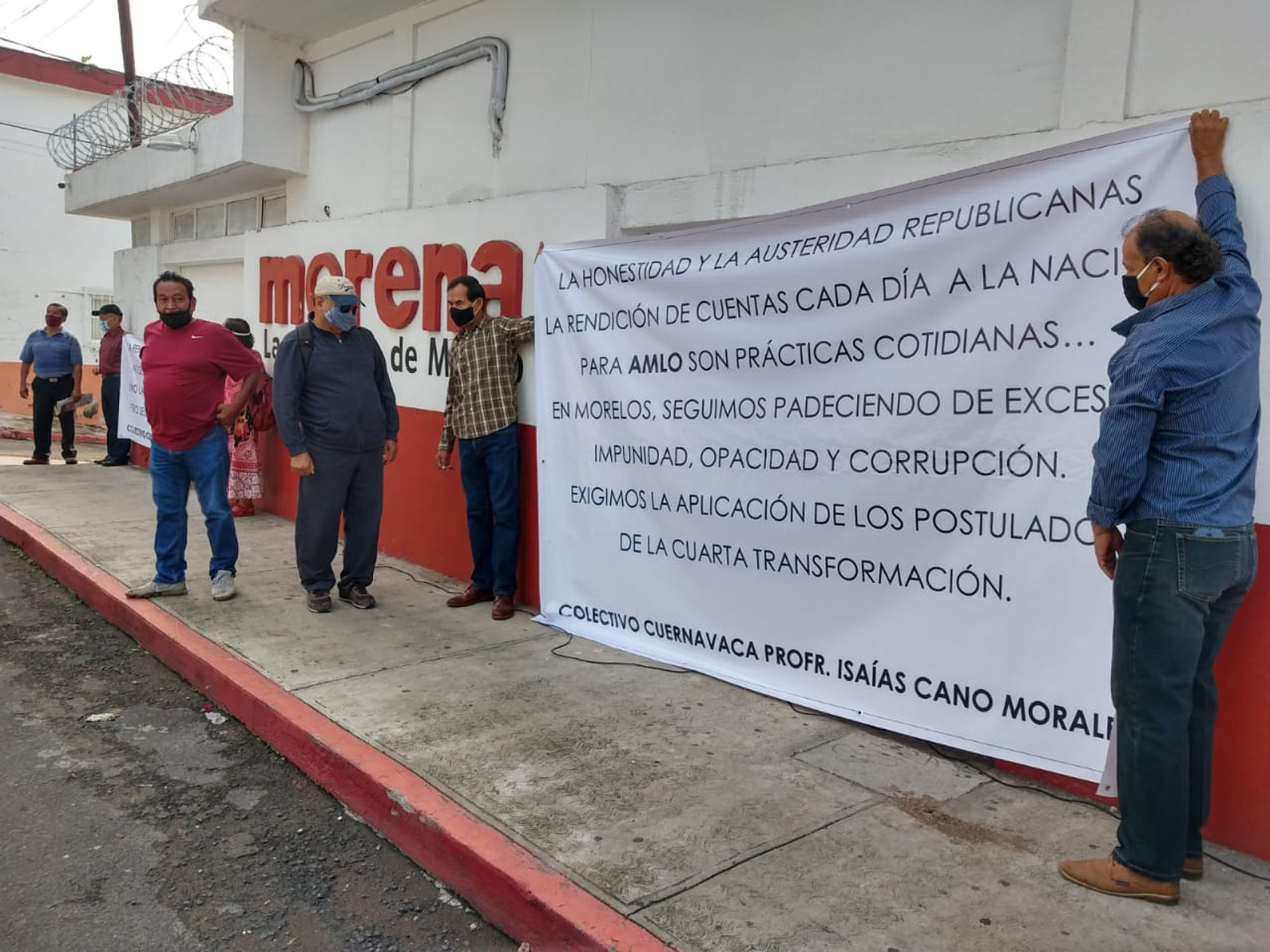 Militantes del Partido Movimiento de Regeneración Nacional. Foto cortesía