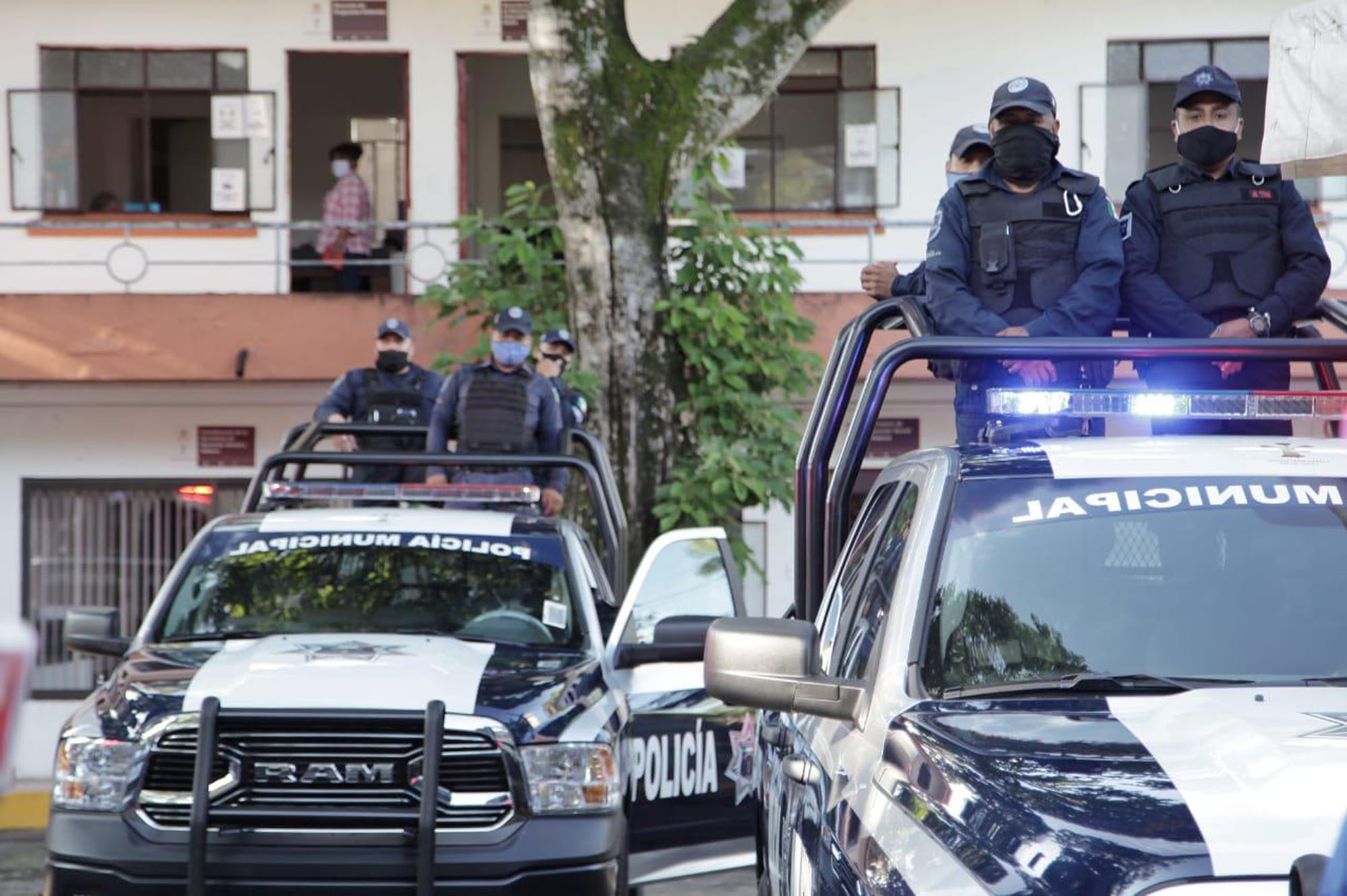 Cuerpos de la policía municipal. Foto cortesía