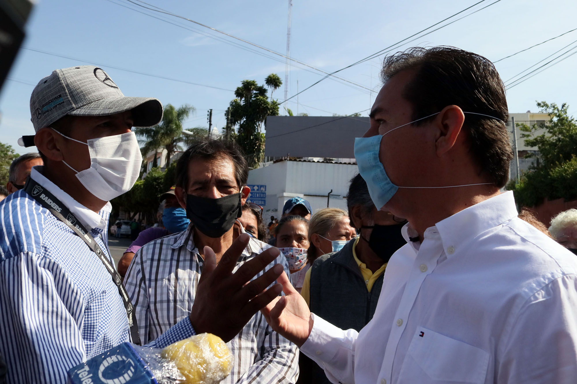 Protesta por corte de energía y agua. Foto cortesía