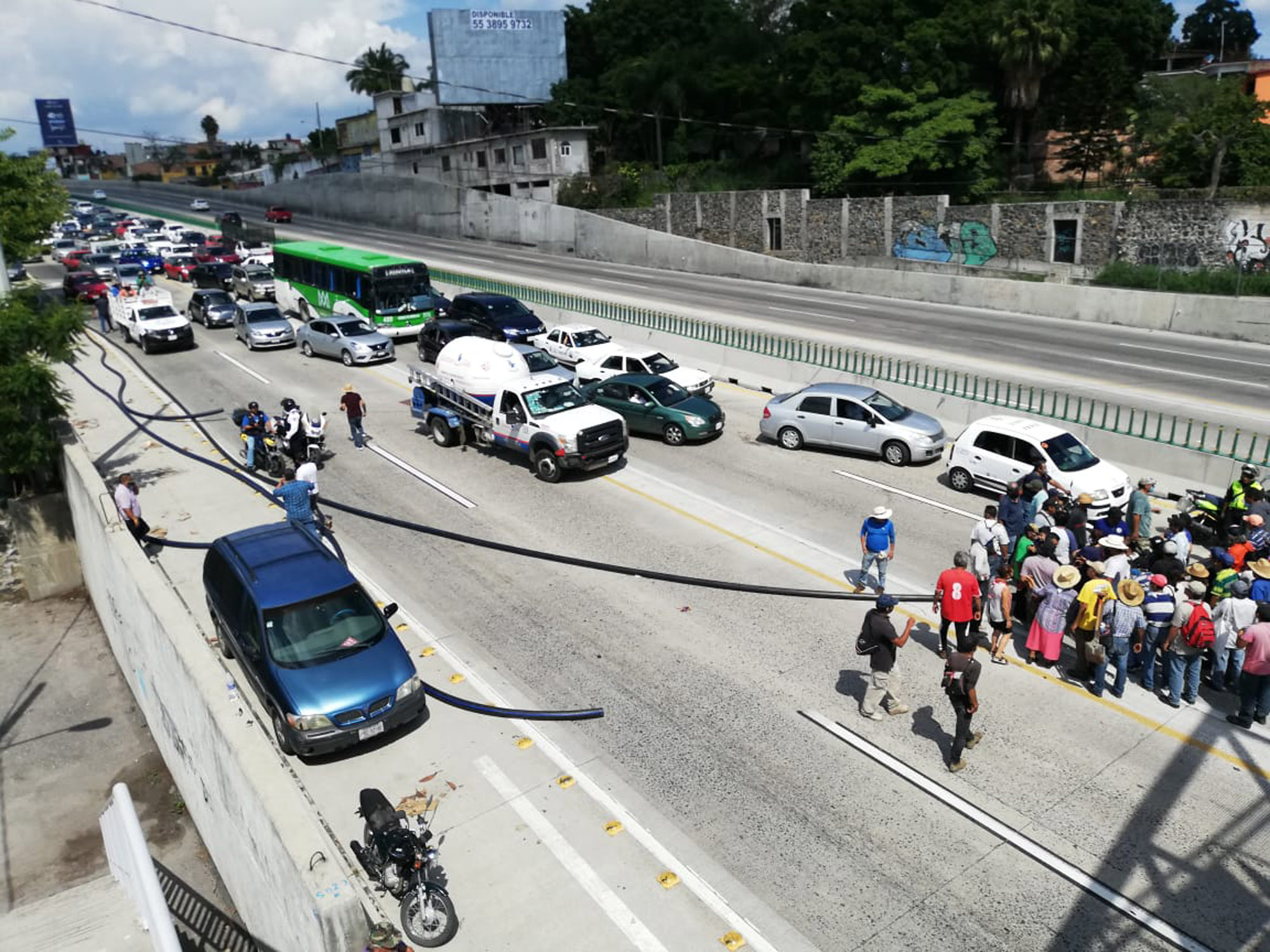 Bloqueo en Paso Express, Foto cortesía