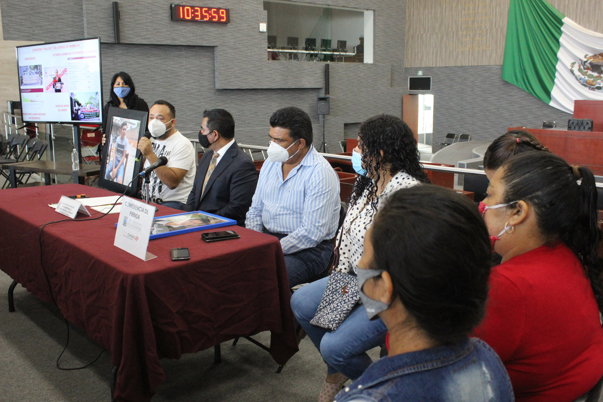 Conferencia de prensa Jose Casas. Foto cortesía