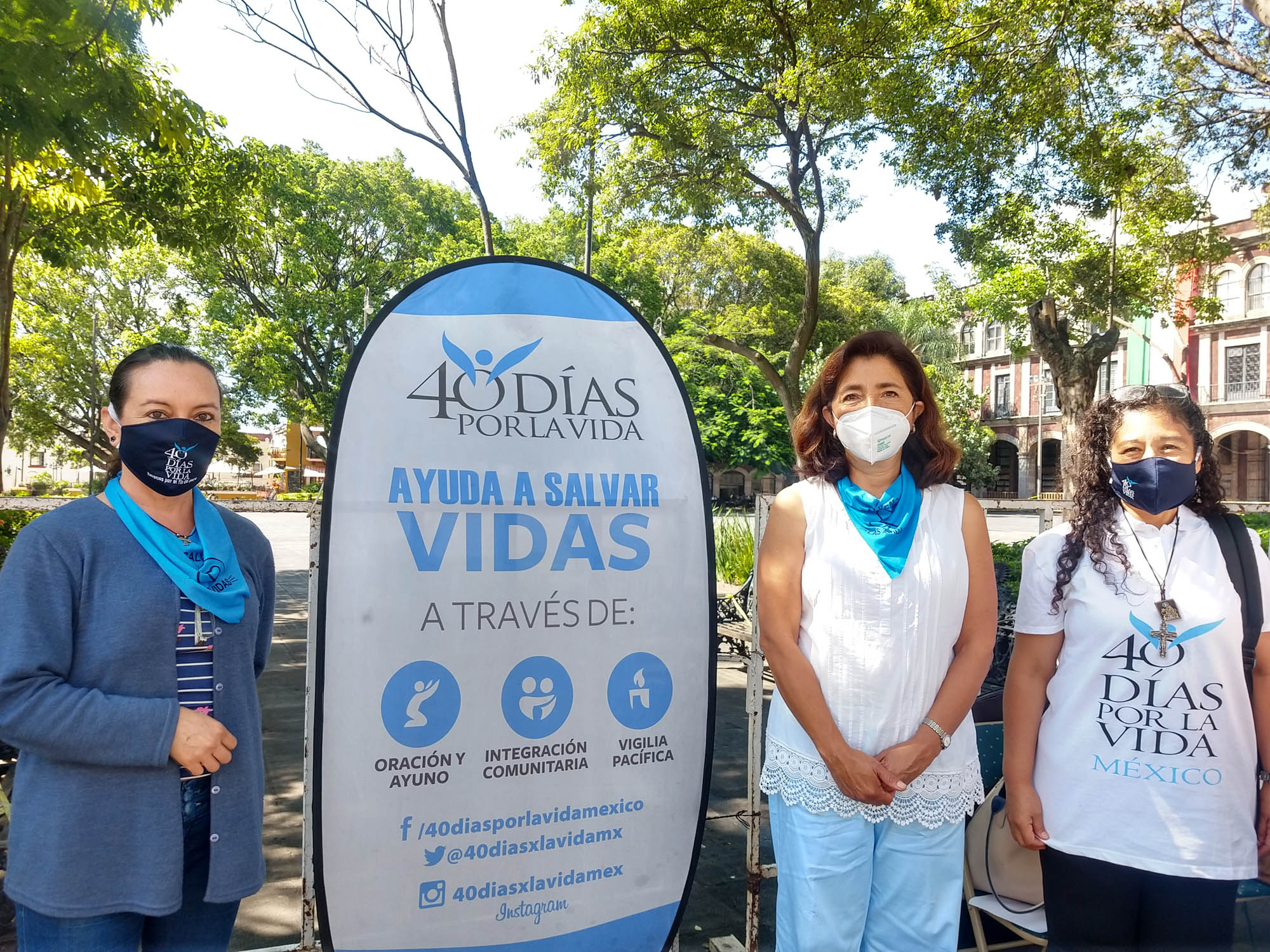 Mujeres de campaña 40 días por la vida. Foto cortesía