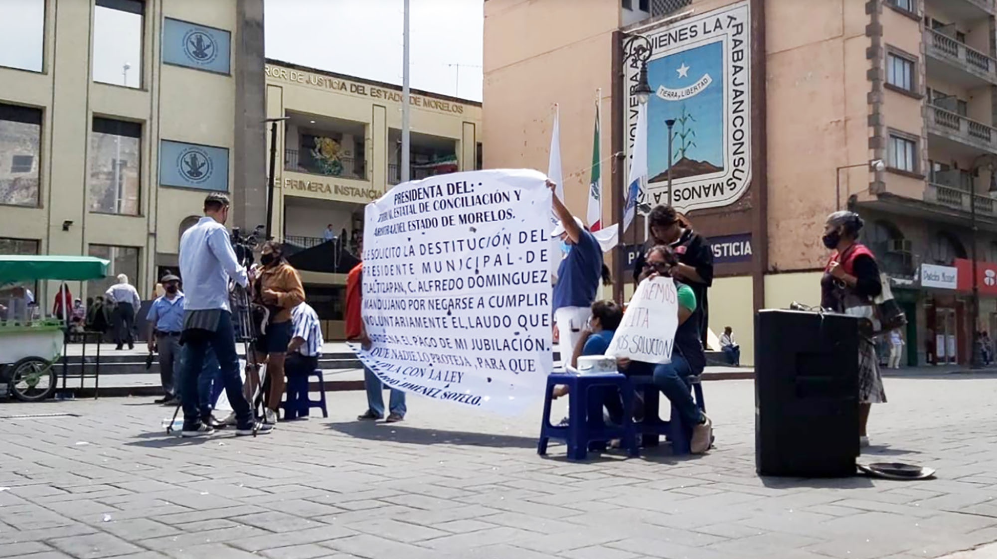 Protesta ante Conciliación y Arbitraje Foto cortesía