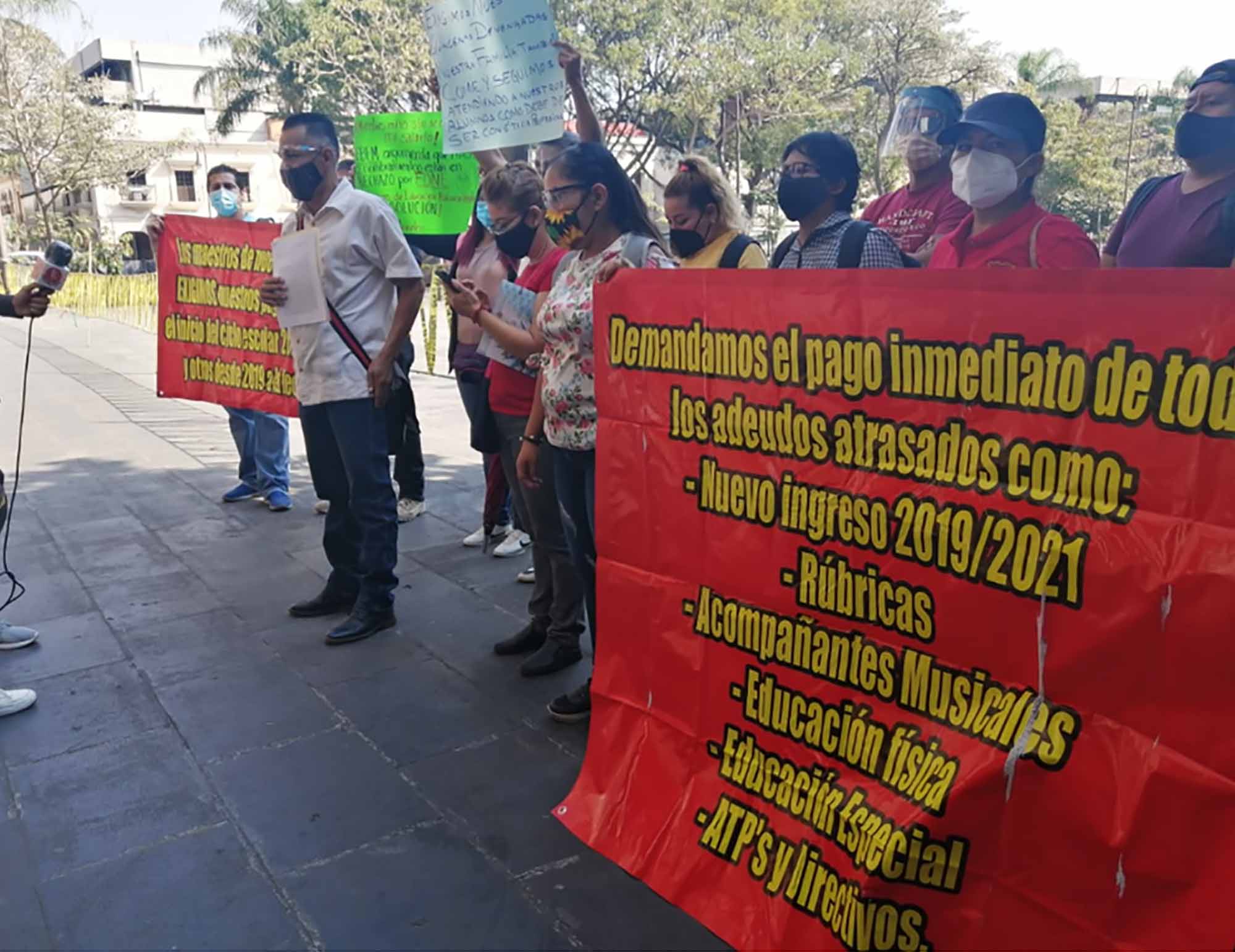 Profesores en protesta