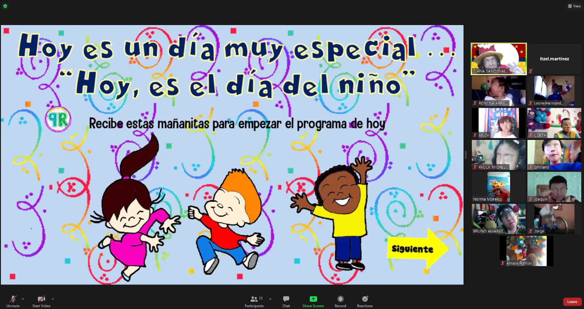 Evento virtual Día del Niño