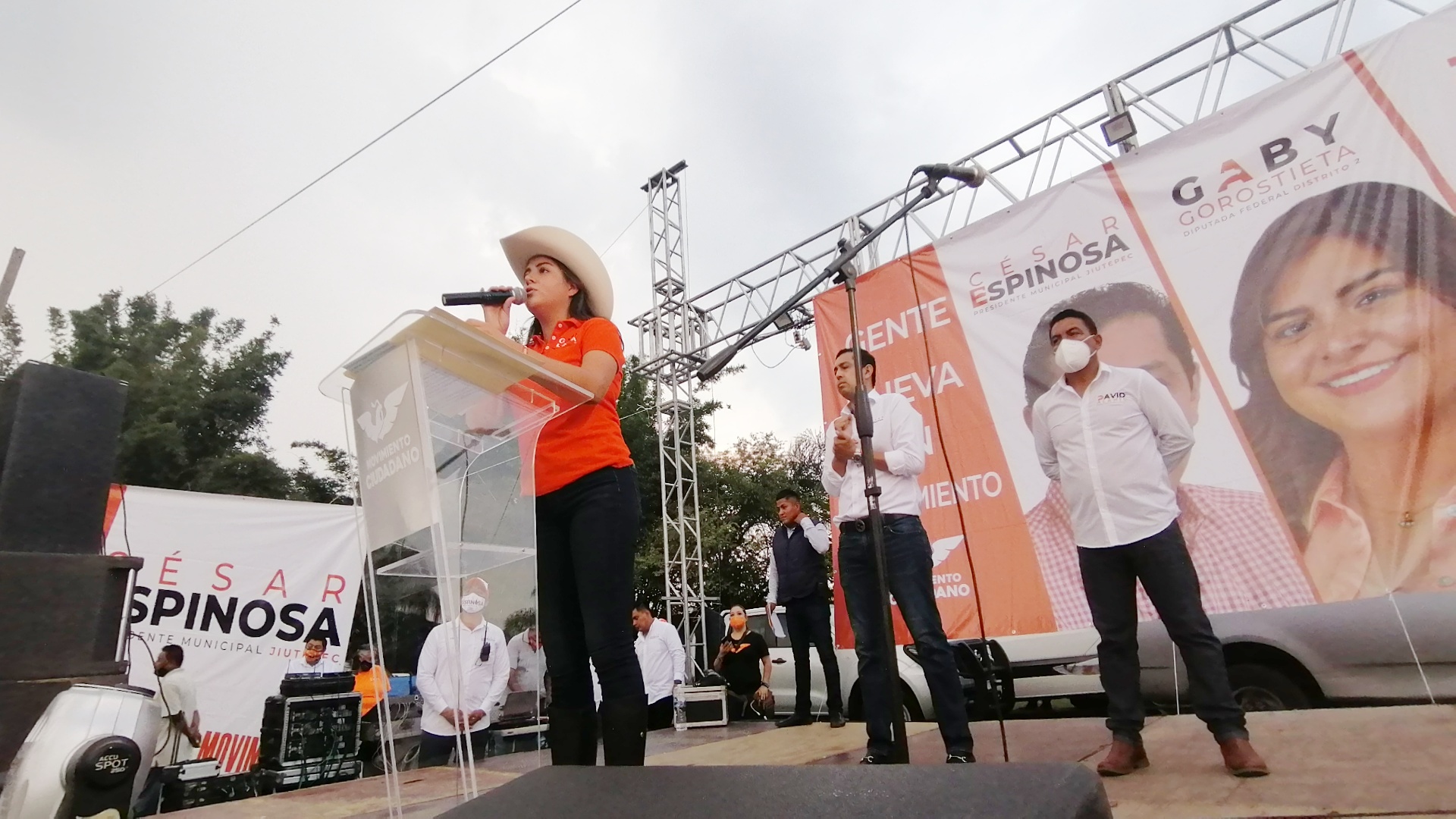 Gaby Gorostieta Lara en cierre de campaña 