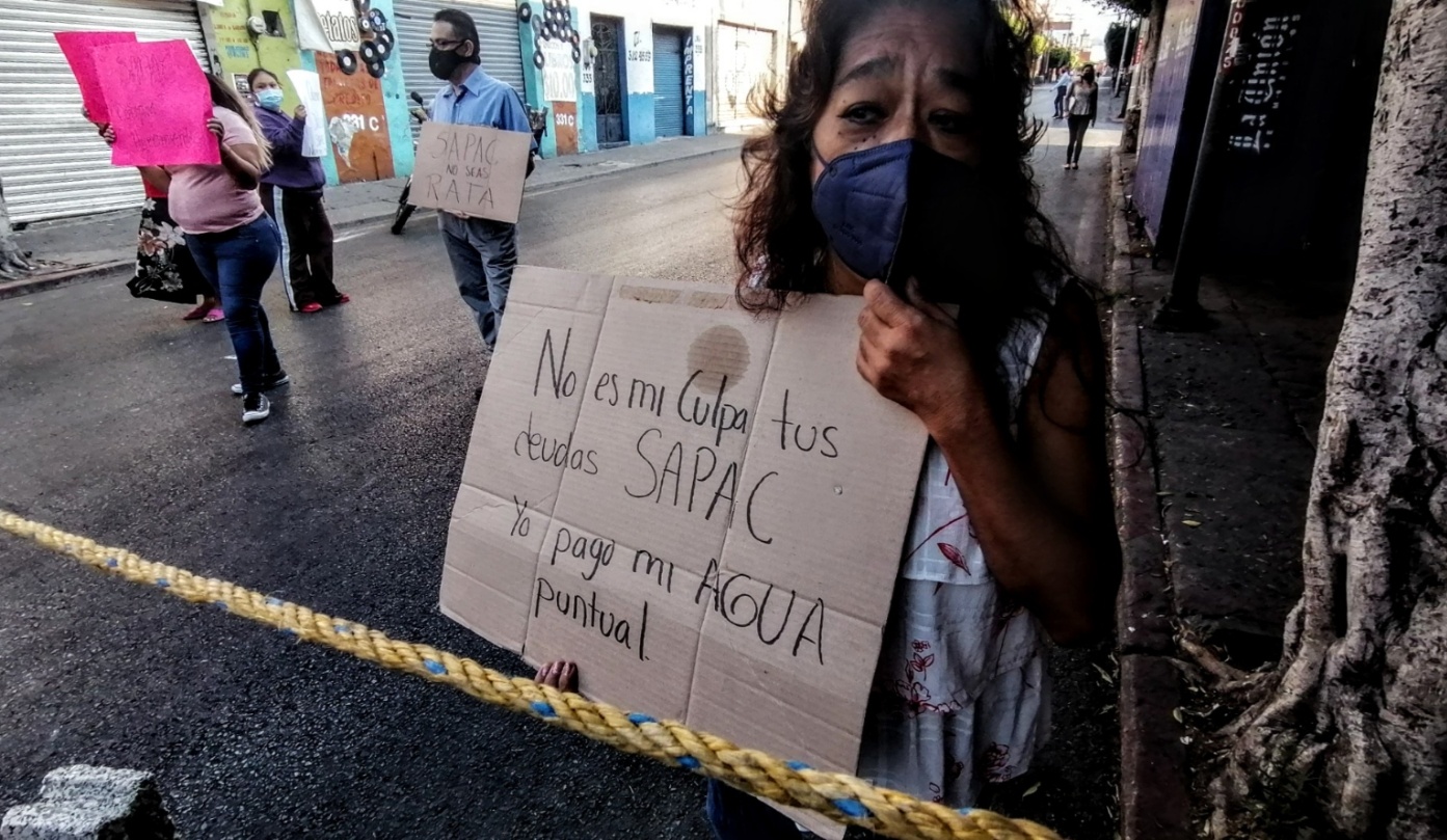 Protesta por falta de agua. Foto archivo