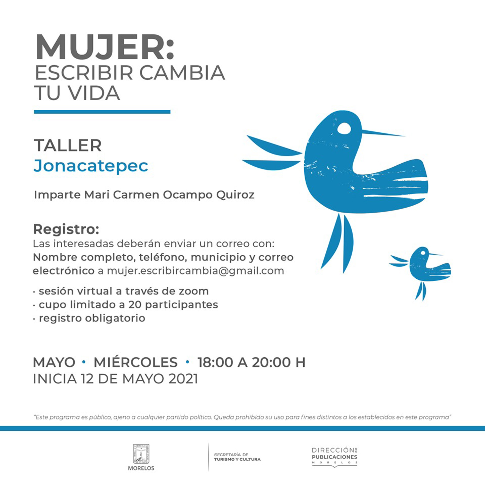 Taller Mujer Escribir cambia tu vida