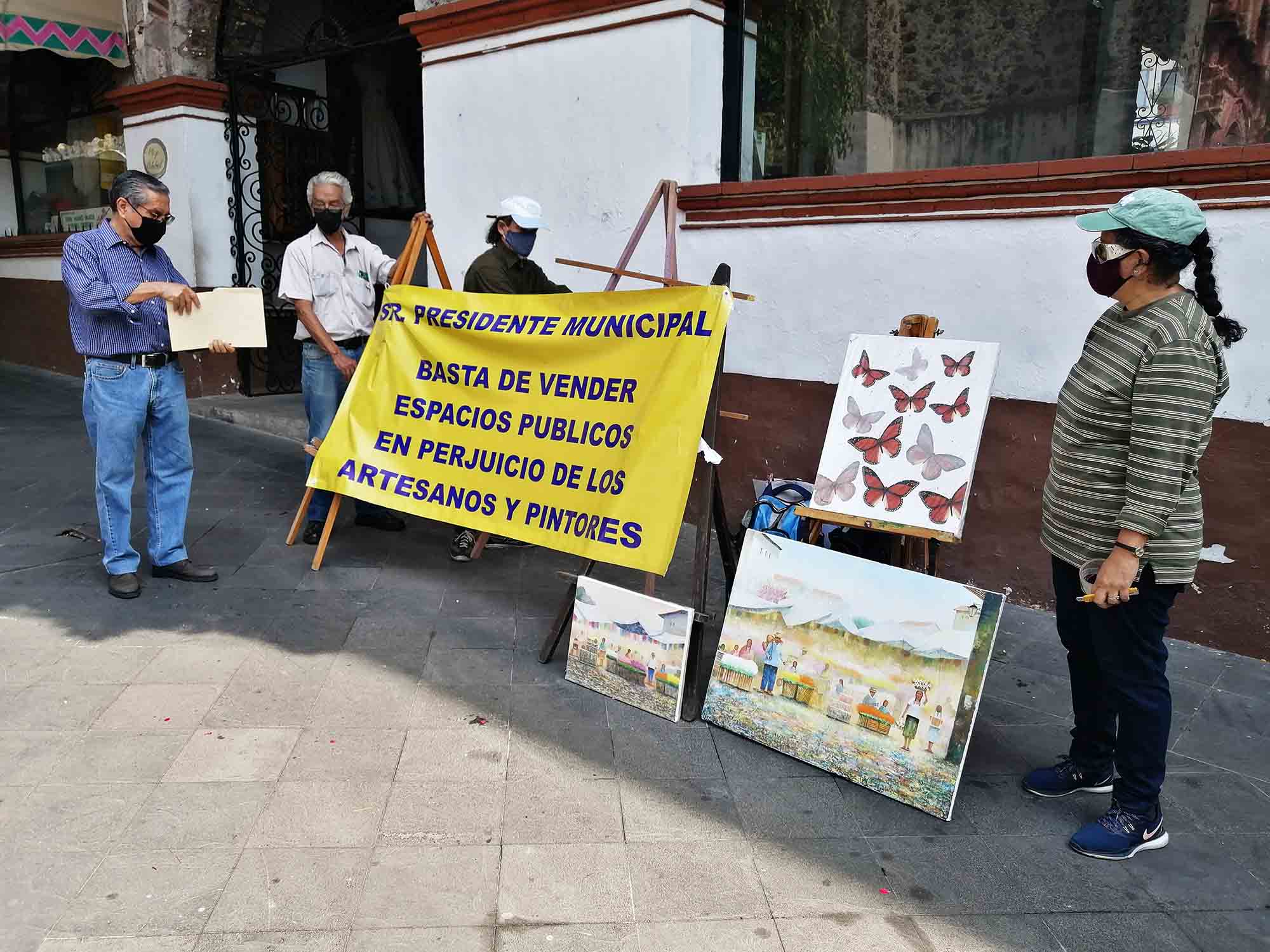 Protesta artesanos y pintores