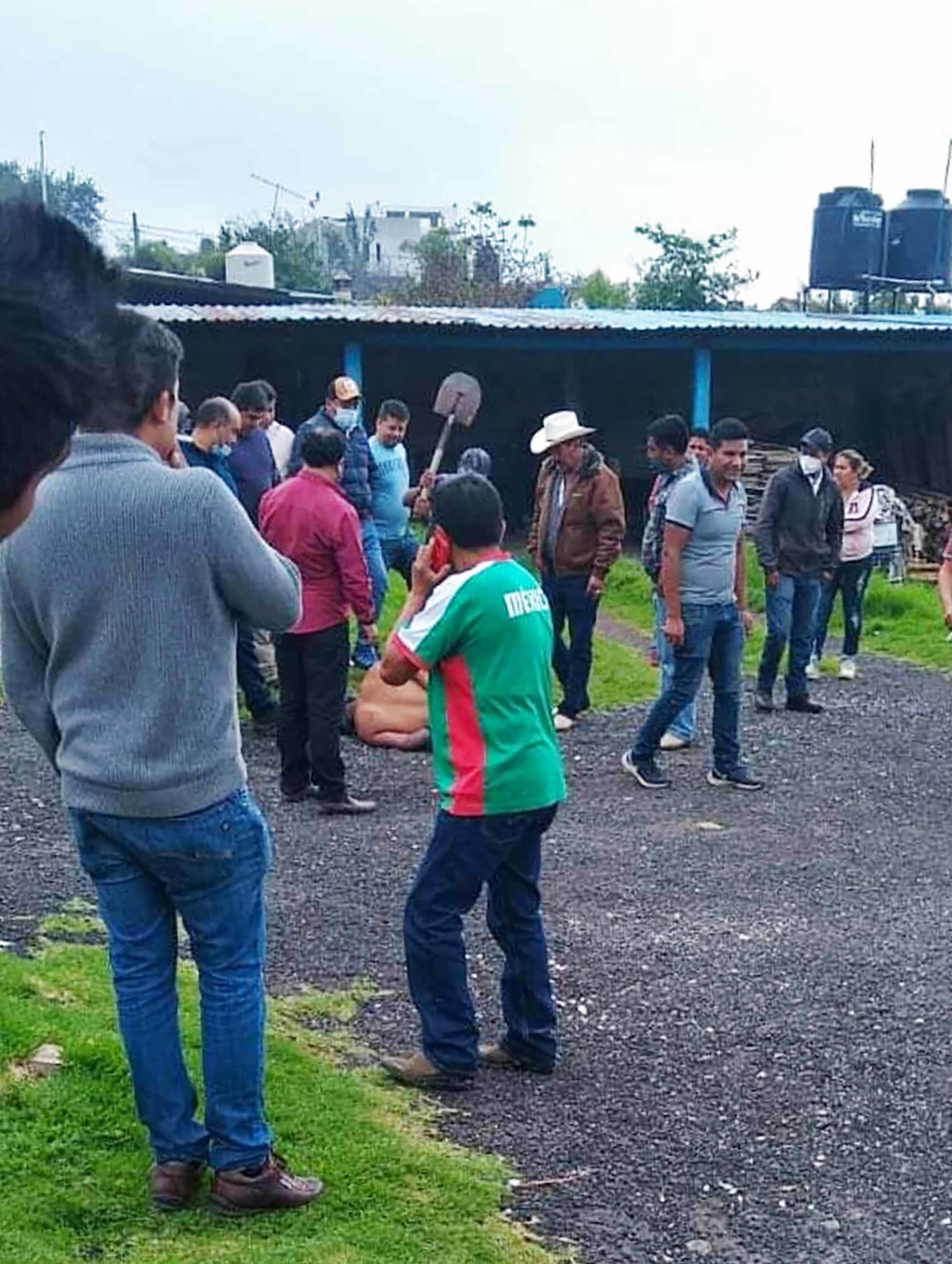 Aspecto del lichamiento en Huitzilac. Foto de redes sociales