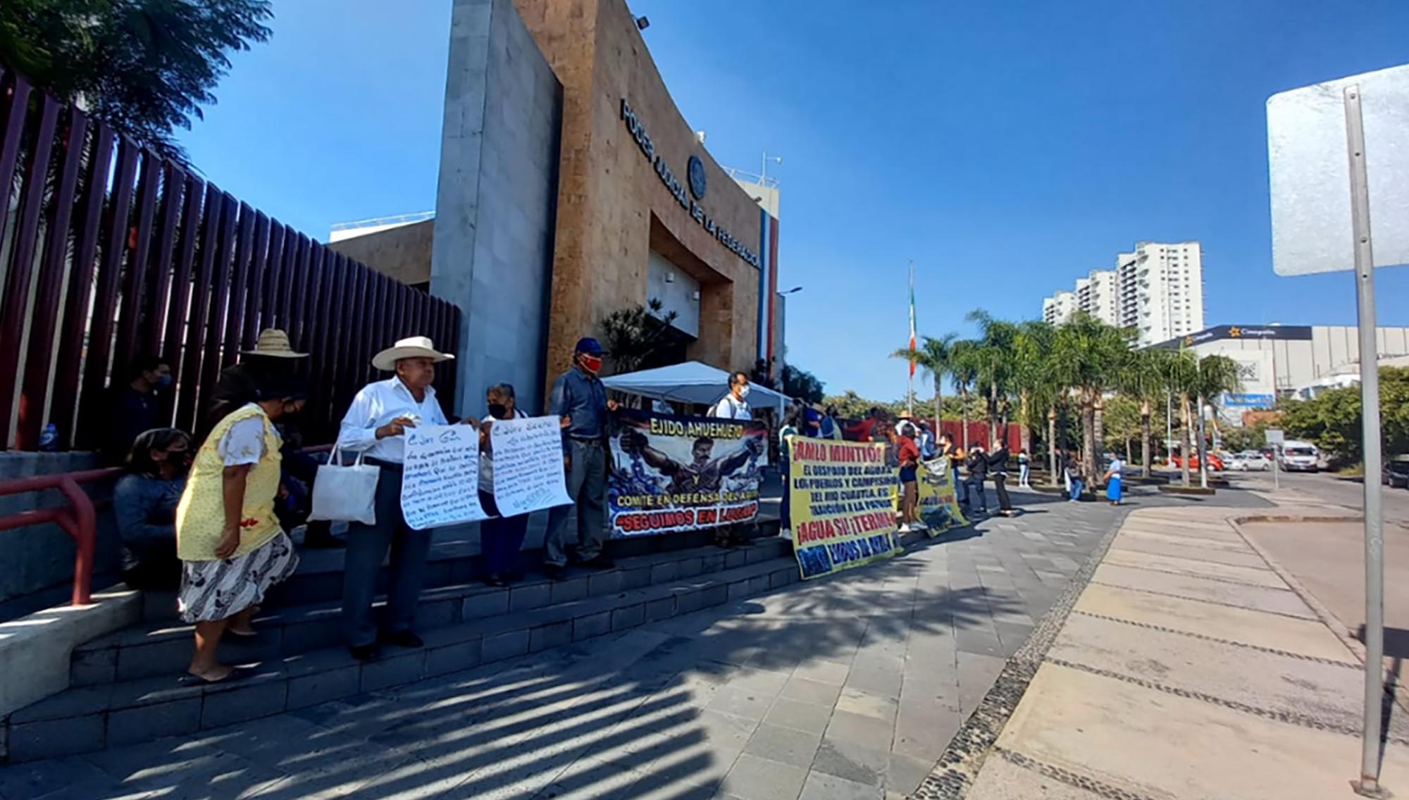 Protesta de opositores al proyecto de Huexca 