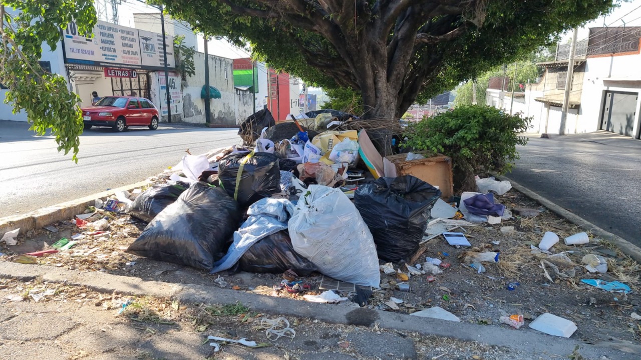 Basura en las calles de Cuernavaca  