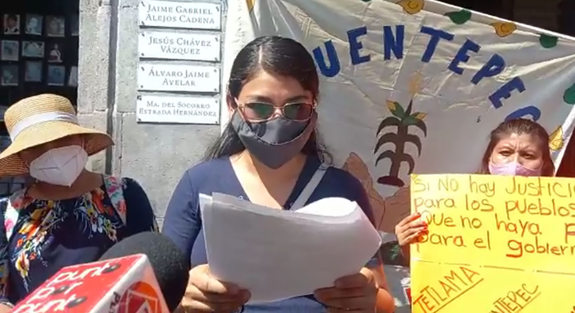 Representantes de la Unificación de Pueblos y Colonias contra la Minería