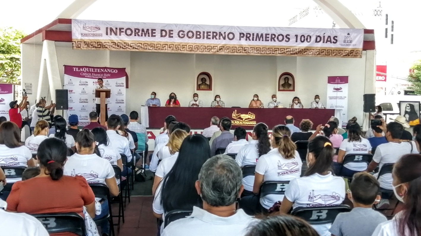 Carlos Franco, informe 100 días de gobierno