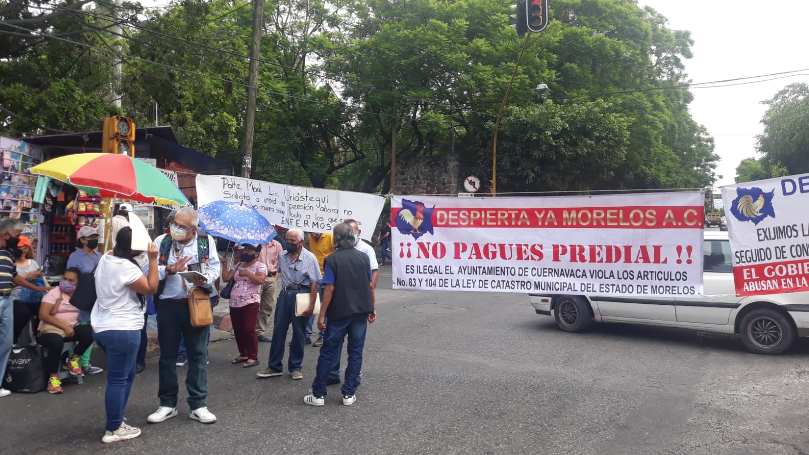 Bloqueo en avenida Morelos 