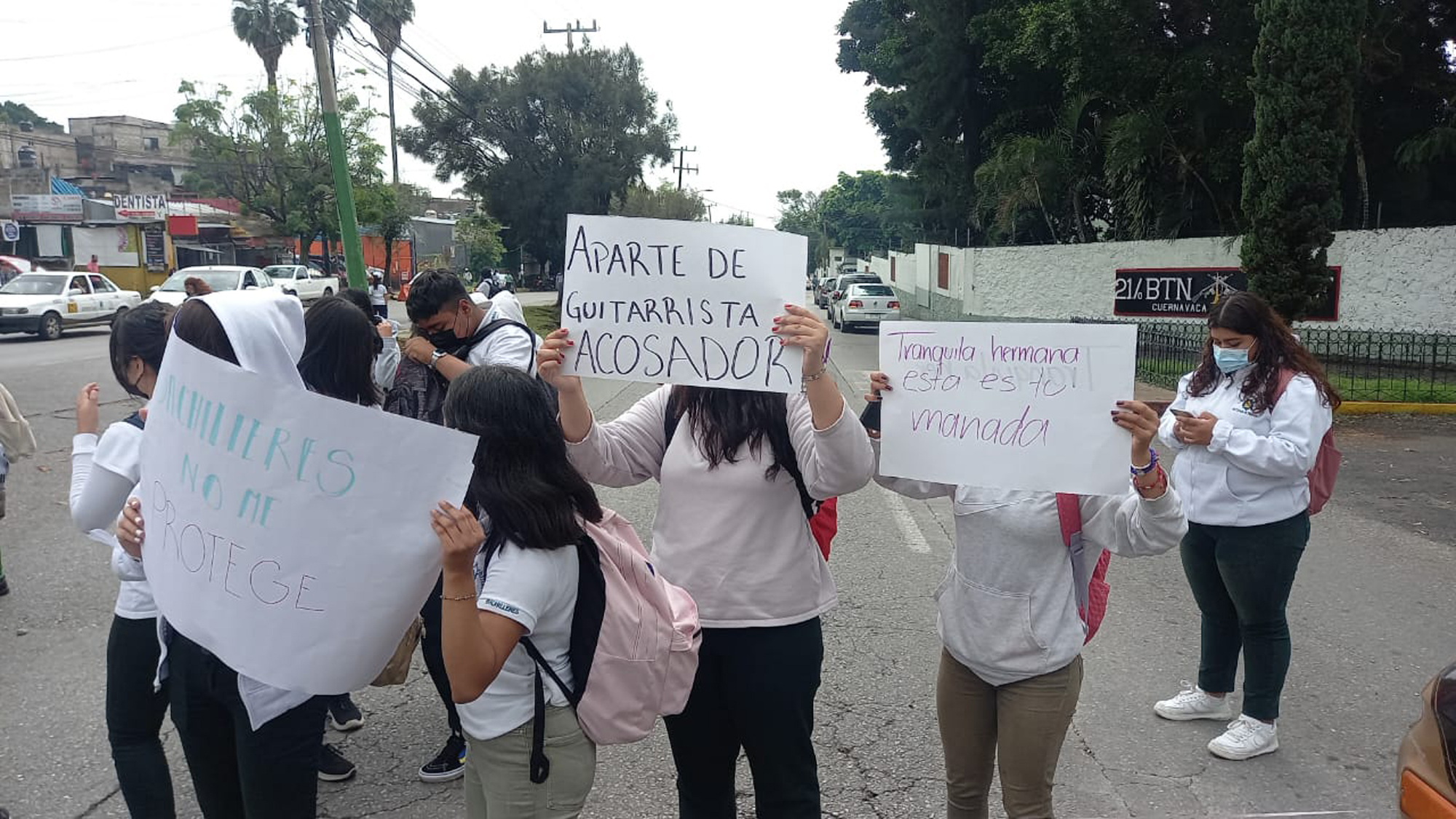 Manifestación de estudiantes de COBAEM